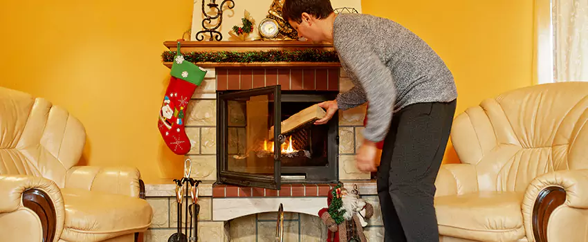 Rusted Metal Fireplace Restoration in Terre Haute, Indiana